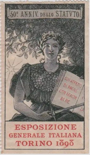 # TURIN - Erinnofilo: 1898 AUSSTELLUNG ITALIENISCHER GENERAL