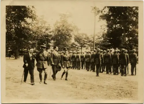 USA, FORT SHERIDAN CHICAGO, FOTO 1930, REWIEV OF AMERICAN TROOPS m