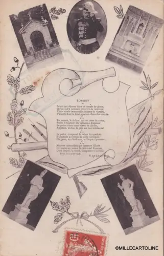 LYON CALUIRE TOMBEAU du MARECHAL de CASTELLANE 1915 - SONNET DE CHANTEREL