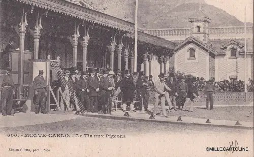 AK Monte-Carlo, das Taubenschießen 1903