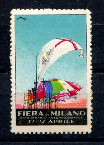 BRIEFVERSCHLUSS, MUSTERMESSE INT.LE DI MILANO, ILLUSTRIERTER SCHLAMP m