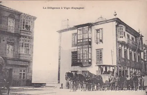 * SPANIEN - Vigo - Postkutsche