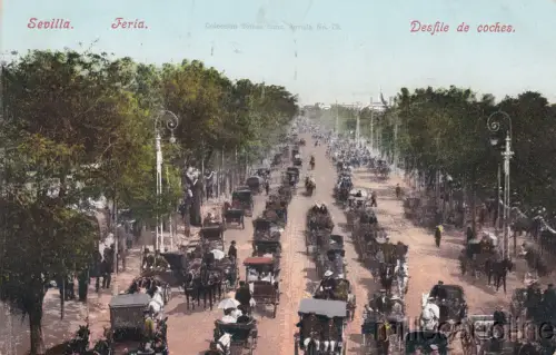 * SPANIEN - Sevilla - Messe, Autoparade 1908