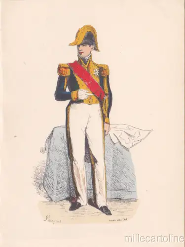 * FRANZÖSISCHE MARINE - Grußkarte - Admiral 1844 - Pauquet Illustration