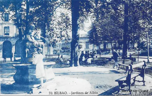 SPANIEN - BASKENLAND - Bilbao - Jardines de Albia 07.07.1930