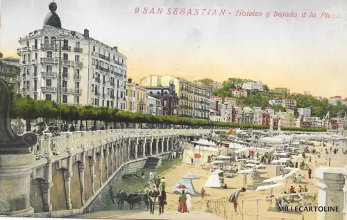 SPANIEN - BASKENLAND - San Sebastian - Hotels und Abfahrt zum Strand