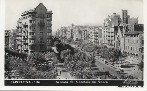 SPANIEN - Barcelona - Avenida del Generalisimo Franco