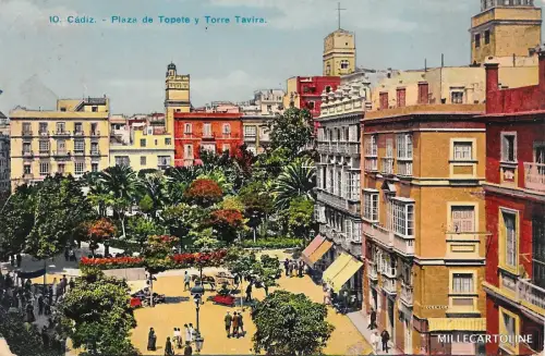 SPANIEN - Cadiz - Plaza de Topete und Torre Tavira