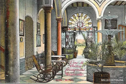 SPANIEN - Sevilla - Un Patio - Vino di China ferruginoso Serravallo