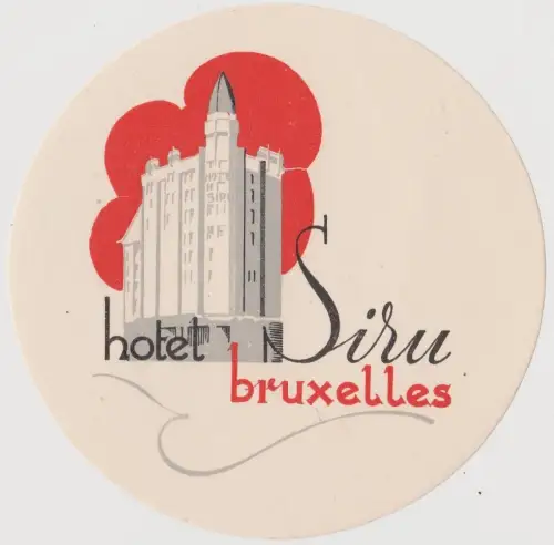 BELGIEN - BRÜSSEL - SIRU HOTEL Gepäckanhänger