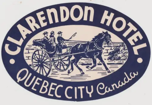 KANADA - QUEBEC CITY - CLARENDON HOTEL Gepäckanhänger