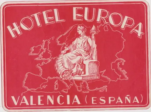 SPANIEN - VALENCIA - Hotel Aurora - Gepäckanhänger