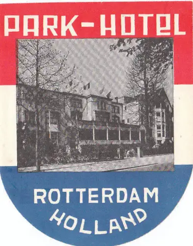 HOLLAND ROTTERDAM PARK HOTEL GEPÄCKANHÄNGER