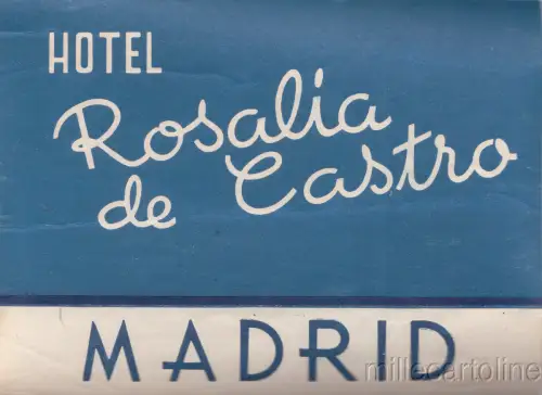 SPANIEN, MADRID - HOTEL ROSALIA DE CASTRO GEPÄCKANHÄNGER