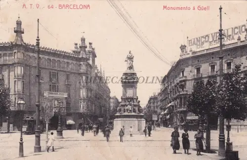 SPANIEN - Barcelona - Monumento a Güell 1927