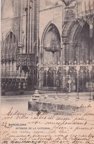 SPANIEN - Barcelona - Interior de la Catedral 1904