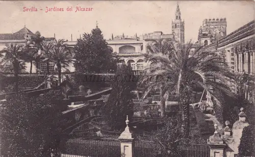 SPANIEN - Sevilla - Jardines del Alcazar 1912