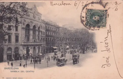 SPANIEN - Barcelona - Rambla del Centro 1902