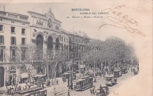 SPANIEN - Barcelona - Rambla del Centro 1905
