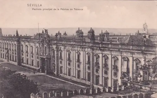 SPANIEN - Sevilla - Hauptfassade der Tabakfabrik