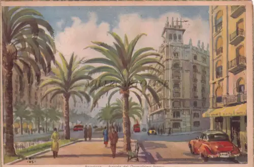SPANIEN - Barcelona - Avenida del Generalisimo Franco 1953