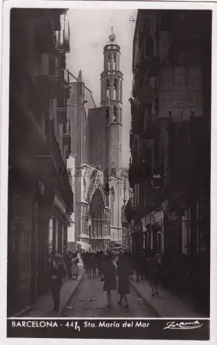 SPANIEN - Barcelona - Sta. Maria del Mar - Foto Postkarte