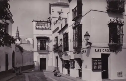 SPANIEN - Sevilla - Rincon del Barrio de Santa Cruz - Foto Postkarte 1957