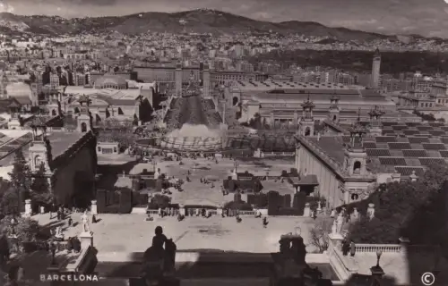 SPANIEN - Barcelona - Parque de Montjuich - Foto Postkarte