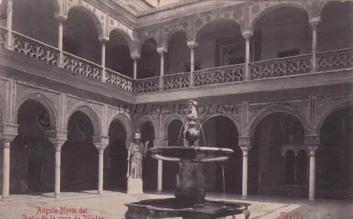 SPANIEN - Sevilla - Norte Ecke des Innenhofs der Casa de Pilatos