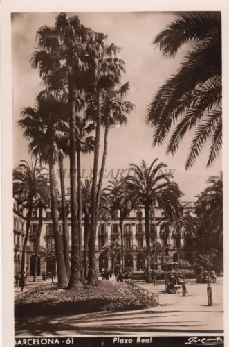 SPANIEN - Barcelona - Plaza Real - Foto Postkarte