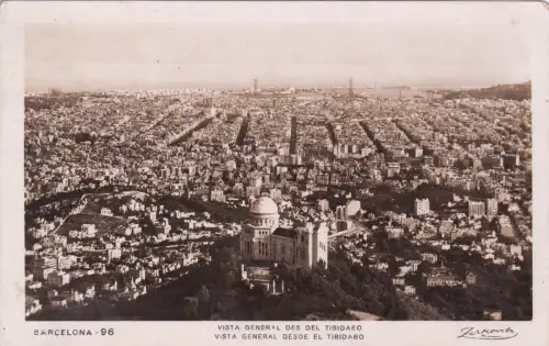 SPANIEN - Barcelona - Gesamtansicht vom Tibidabo - Edition Zerkowitz