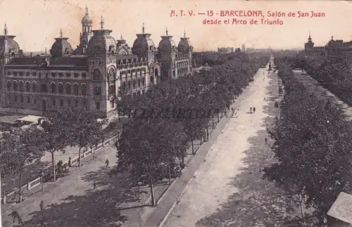 SPANIEN - Barcelona - Salon de San Juan seit dem Arc de Triomphe 1920
