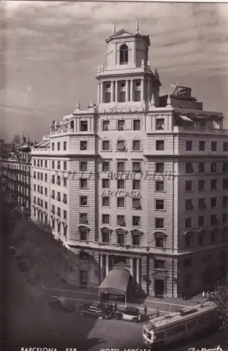 SPANIEN - Barcelona - Hotel Arycasa - Foto Postkarte Zerkowitz 1953
