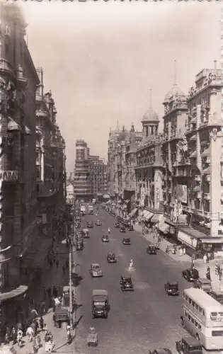 SPANIEN - Madrid - Avenida de José Antonio - Foto Postkarte 1952