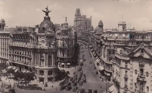 SPANIEN - Madrid - Teilansicht - Foto Postkarte 1955