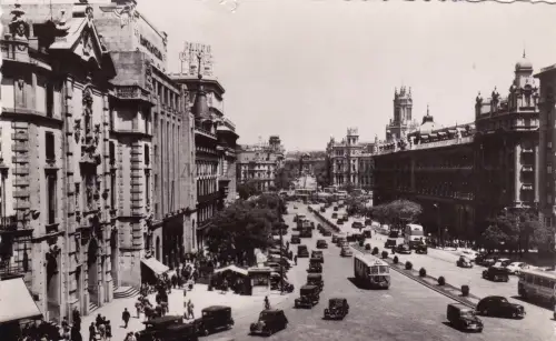 SPANIEN - Madrid - Calle de Alcala' - Foto Postkarte 1955