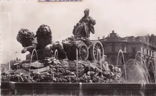 SPANIEN - Madrid - Fuente de la Cibeles - Foto Postkarte 1952