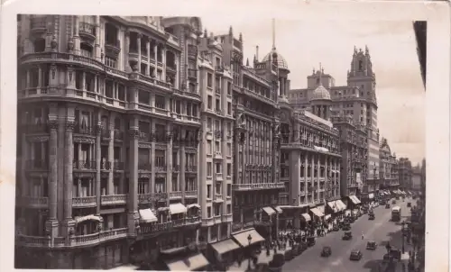 SPANIEN - Madrid - Avenida de José Antonio - Foto Postkarte 1951