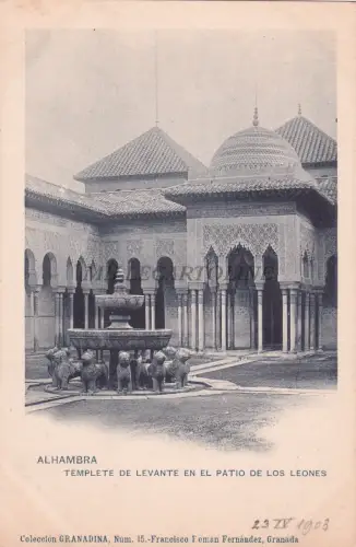 SPANIEN - Granada - Alhambra - Templete de Levante en el Patio de los Leones