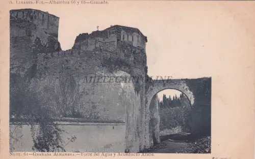 SPANIEN - Granada - Alhambra - Wasserturm und Arabisches Aquädukt