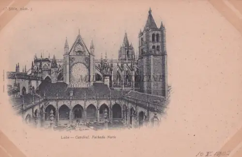 SPANIEN - Leon - Kathedrale - Nordfassade