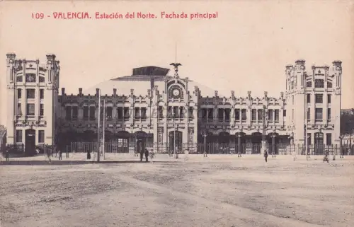 SPANIEN - Valencia - Estacion del Norte - Hauptfassade