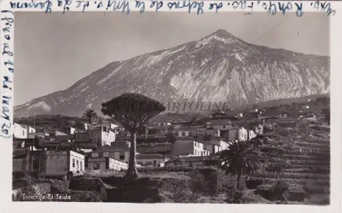 SPANIEN - Kanarische Inseln - Teneriffa - El Teide - Foto Postkarte 1950