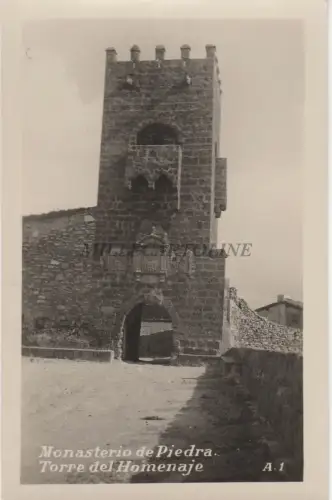SPANIEN - Steinkloster - Turm der Hommage - Foto Postkarte