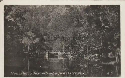 SPANIEN - Steinkloster - Spiegelsee - Foto Postkarte