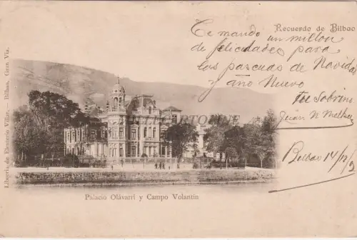 SPANIEN - Bilbao - Palacio Olavarri y Campo Volantin 1902