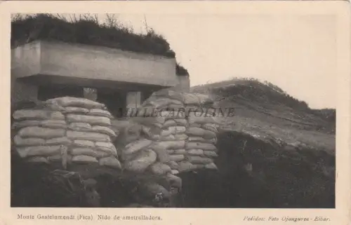 SPANIEN - Bilbao - Monte Gastelumendi - Maschinengewehrnest