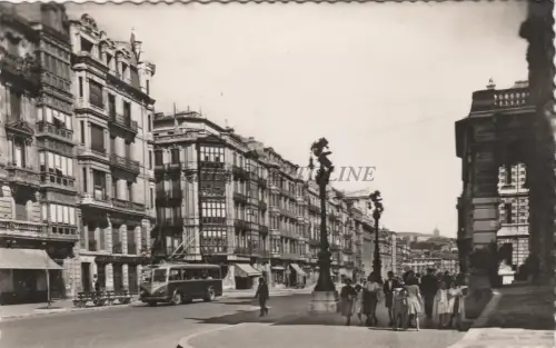 SPANIEN - Bilbao - Gran Via Lopez de Haro - Foto Postkarte 1955