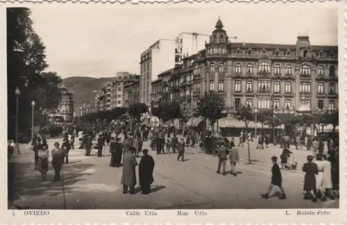 SPANIEN - Oviedo - Calle Uria - Foto Postkarte 1956