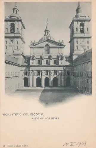 SPANIEN - Monasterio del Escorial - Patio de los Reyes - Hotel Miranda
